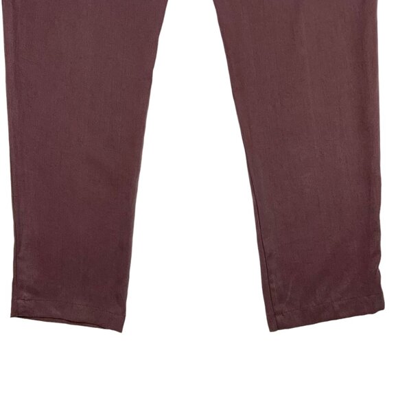 Anthropologie Cartonnier Tencel Pant 4 Purple Pleated Front Straight Leg Fall - Picture 10 of 12